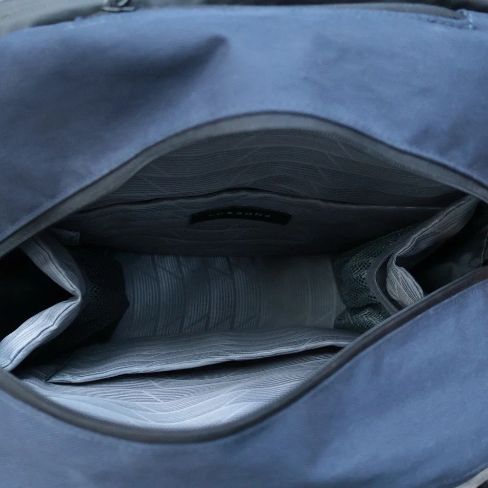 Lo & Sons The Hanover Deluxe 2 Backpack Laptop in Navy Blue -Everyday Travel Bag